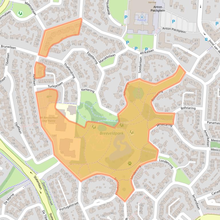 Kaart van postcodegebied 5152JB.