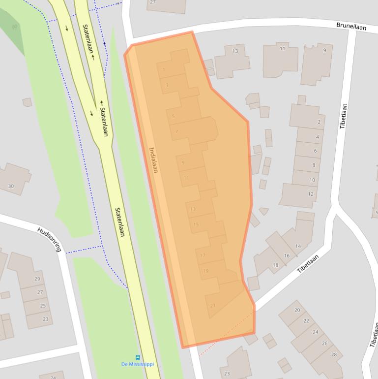 Kaart van postcodegebied 5152JK.