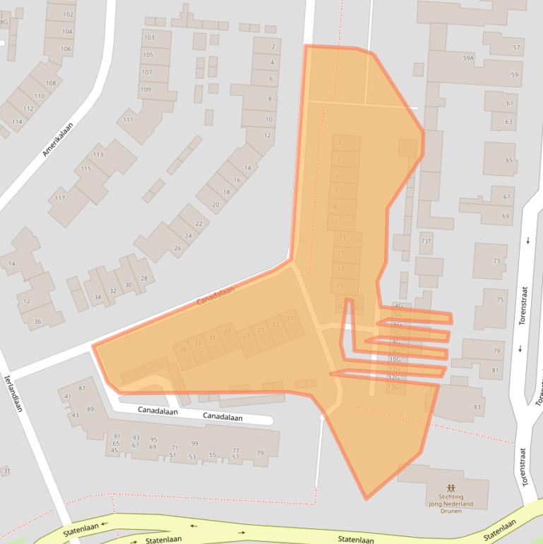Kaart van postcodegebied 5152LA.
