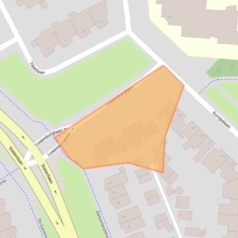 Kaart van postcodegebied 5152LG.