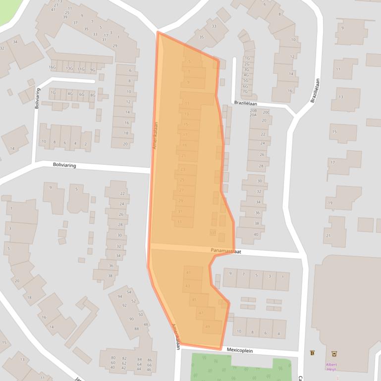 Kaart van postcodegebied 5152LM.
