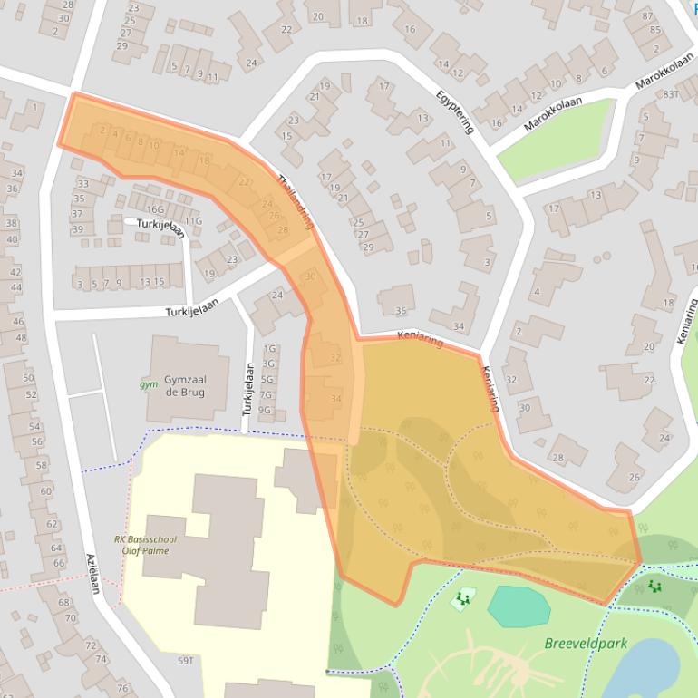 Kaart van postcodegebied 5152MG.