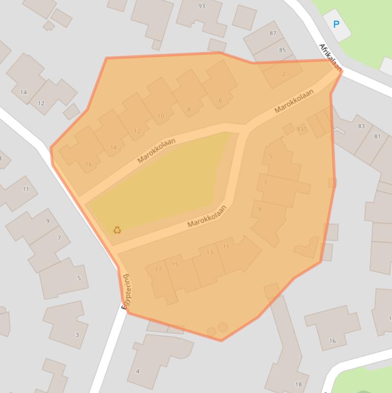 Kaart van postcodegebied 5152MS.