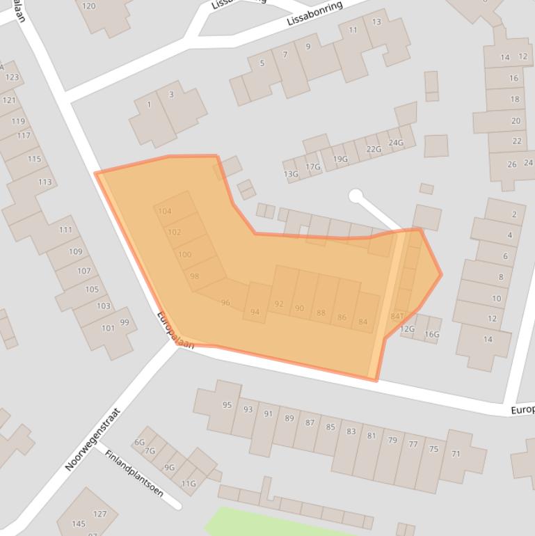 Kaart van postcodegebied 5152NC.