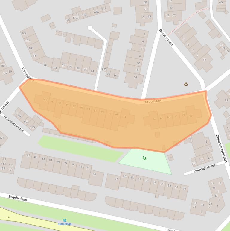Kaart van postcodegebied 5152NH.