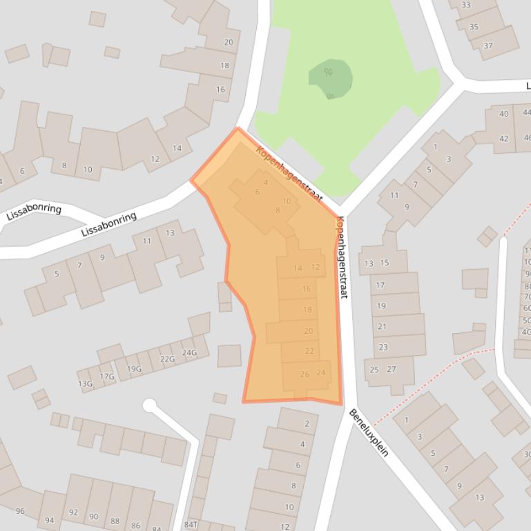 Kaart van postcodegebied 5152NP.