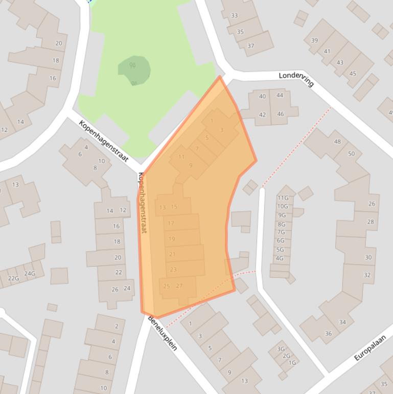 Kaart van postcodegebied 5152NR.