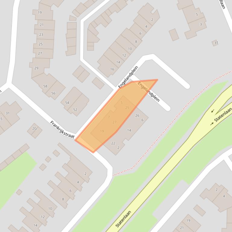 Kaart van postcodegebied 5152PC.