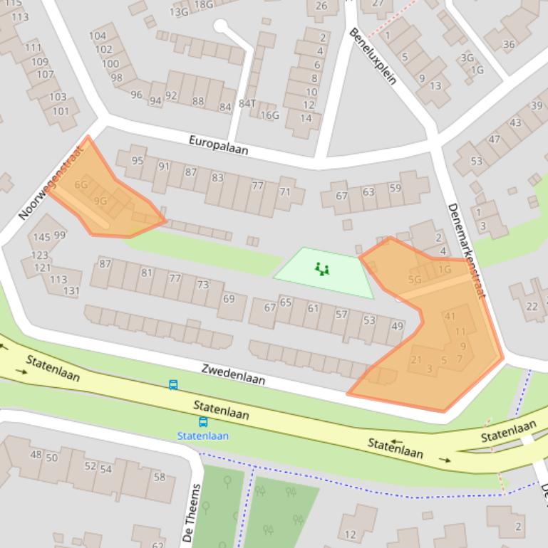 Kaart van postcodegebied 5152PJ.