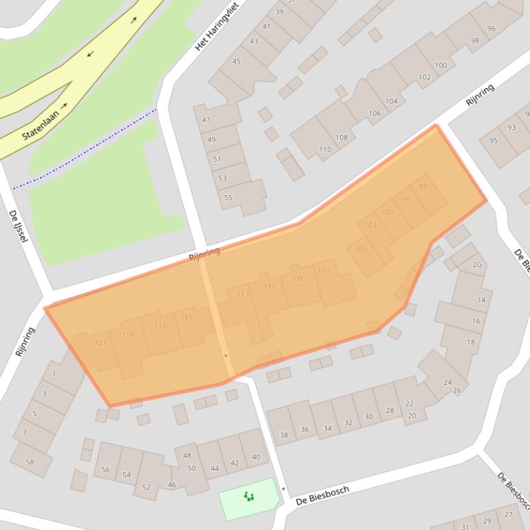 Kaart van postcodegebied 5152RG.