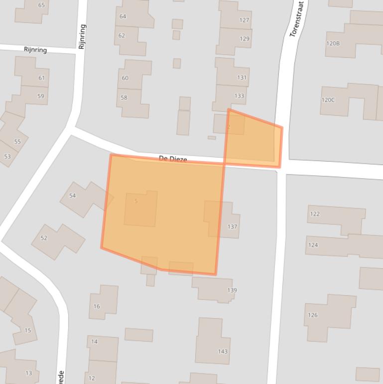 Kaart van postcodegebied 5152RK.