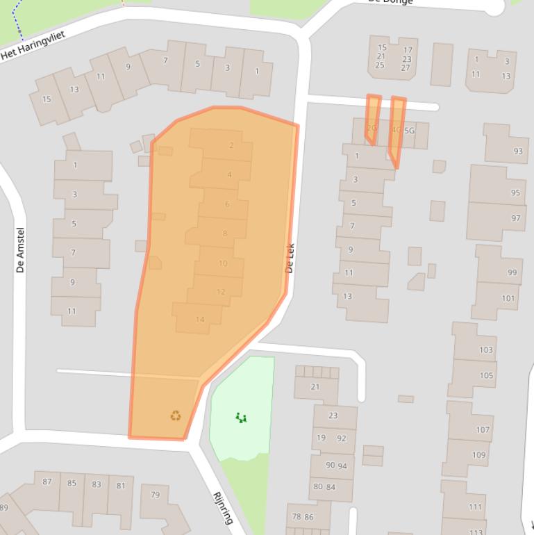 Kaart van postcodegebied 5152RN.