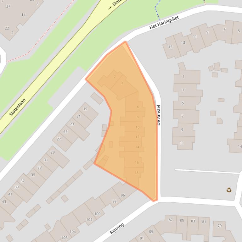 Kaart van postcodegebied 5152RR.