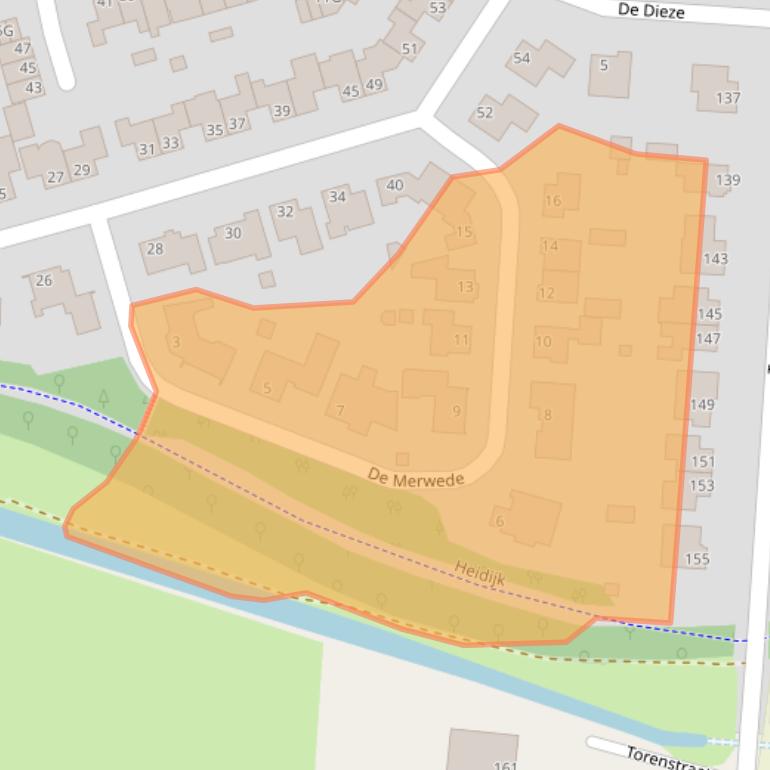Kaart van postcodegebied 5152RX.