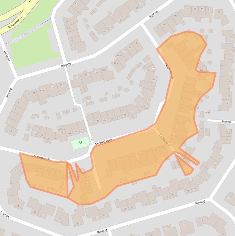 Kaart van postcodegebied 5152SB.