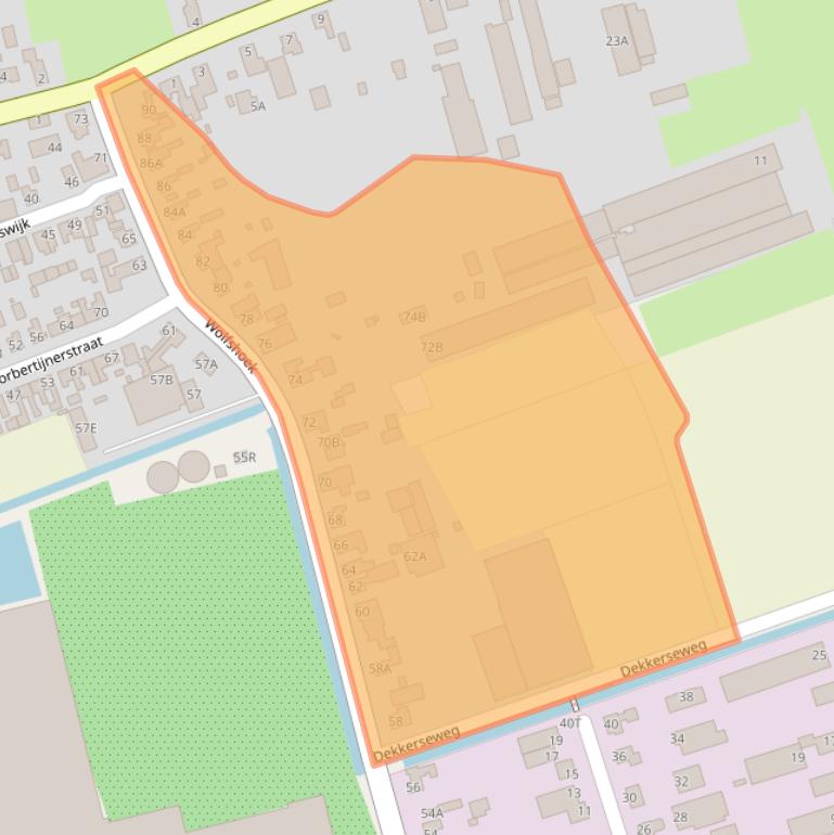 Kaart van postcodegebied 5154AD.