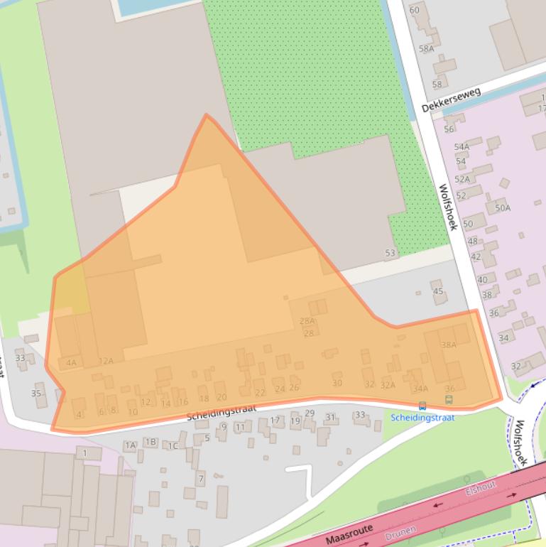 Kaart van postcodegebied 5154AG.
