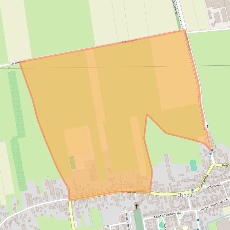 Kaart van postcodegebied 5154AP.