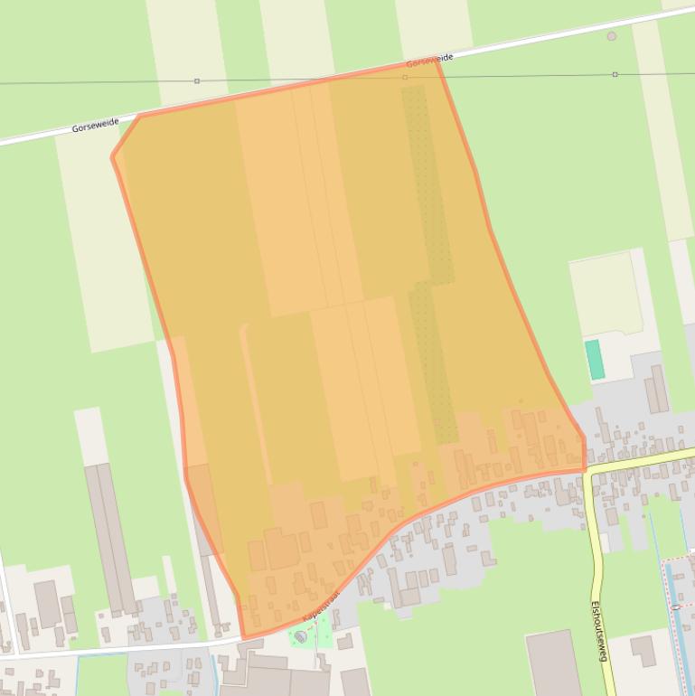 Kaart van postcodegebied 5154AW.