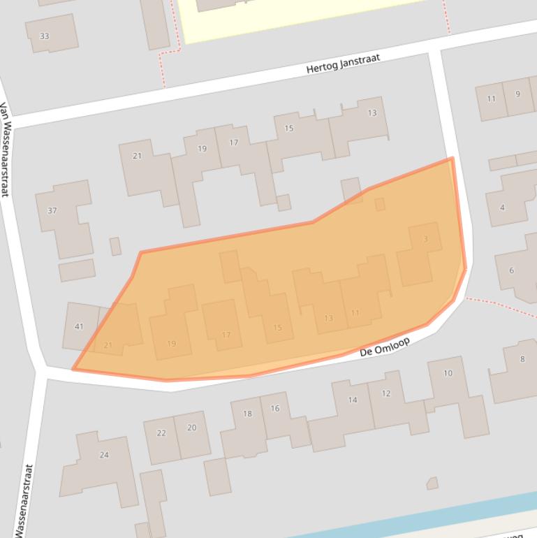 Kaart van postcodegebied 5154BC.
