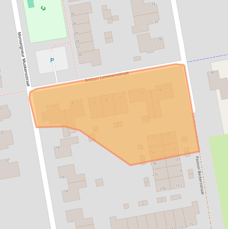 Kaart van postcodegebied 5154BG.