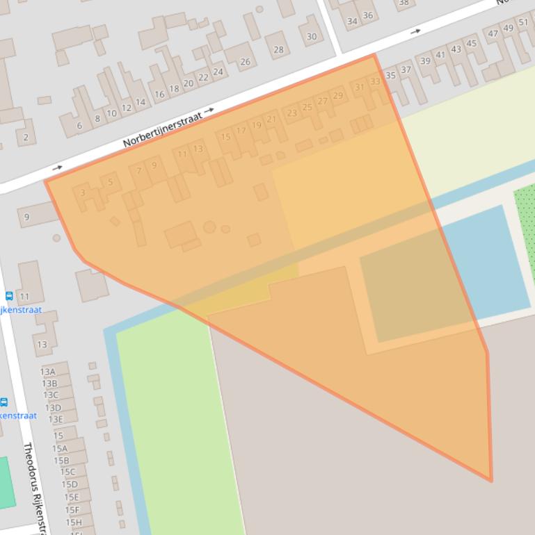 Kaart van postcodegebied 5154EC.