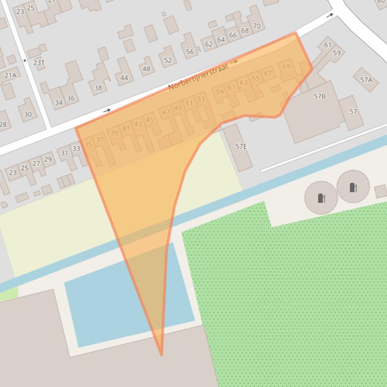 Kaart van postcodegebied 5154ED.