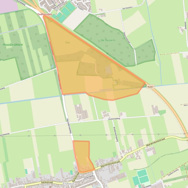 Kaart van postcodegebied 5154EK.