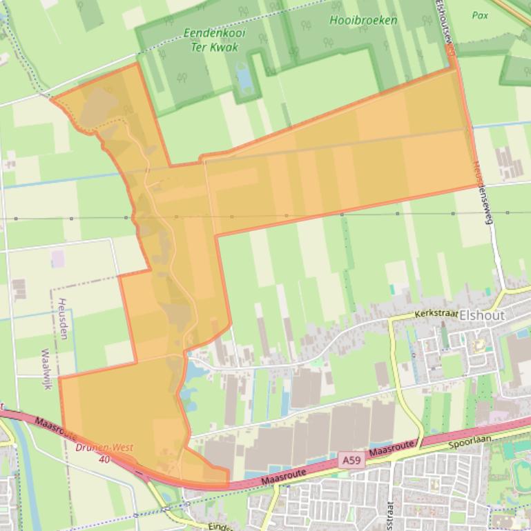 Kaart van postcodegebied 5154PA.