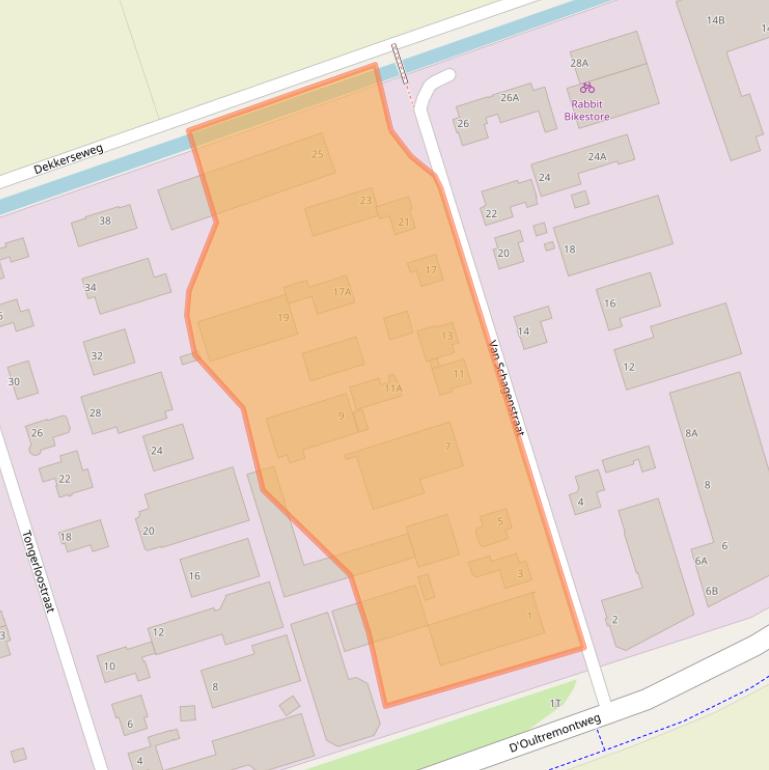 Kaart van postcodegebied 5154PE.