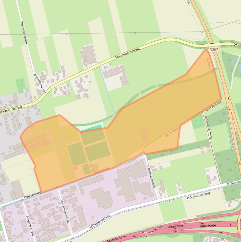 Kaart van postcodegebied 5154PJ.