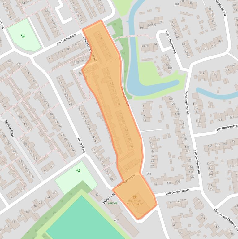 Kaart van postcodegebied 5156AH.
