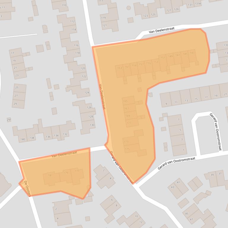 Kaart van postcodegebied 5156AP.