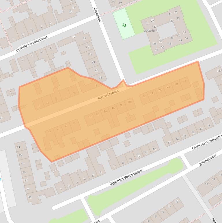 Kaart van postcodegebied 5156CE.