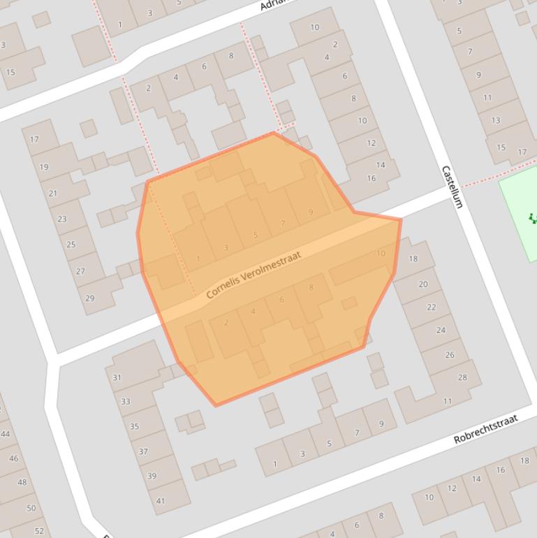 Kaart van postcodegebied 5156CG.