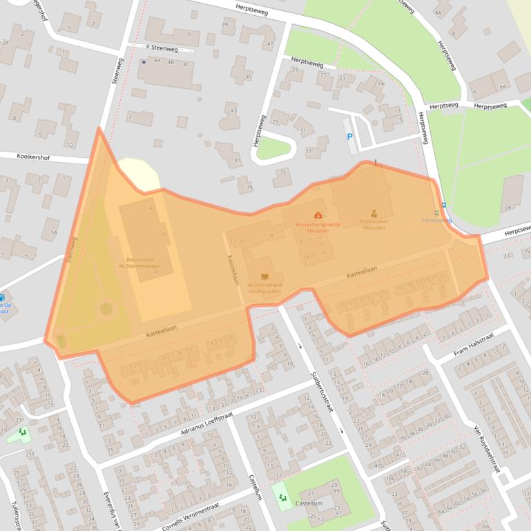 Kaart van postcodegebied 5156CJ.
