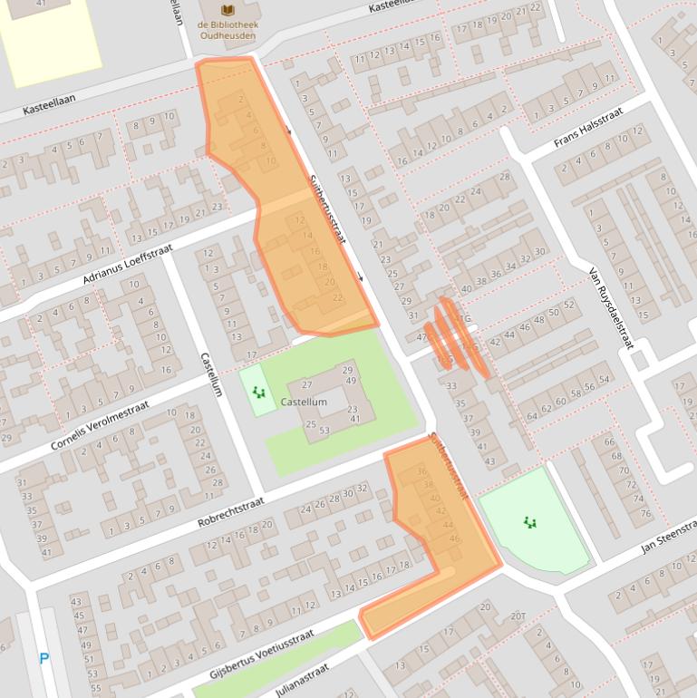 Kaart van postcodegebied 5156CL.