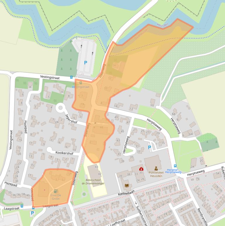 Kaart van postcodegebied 5156CP.