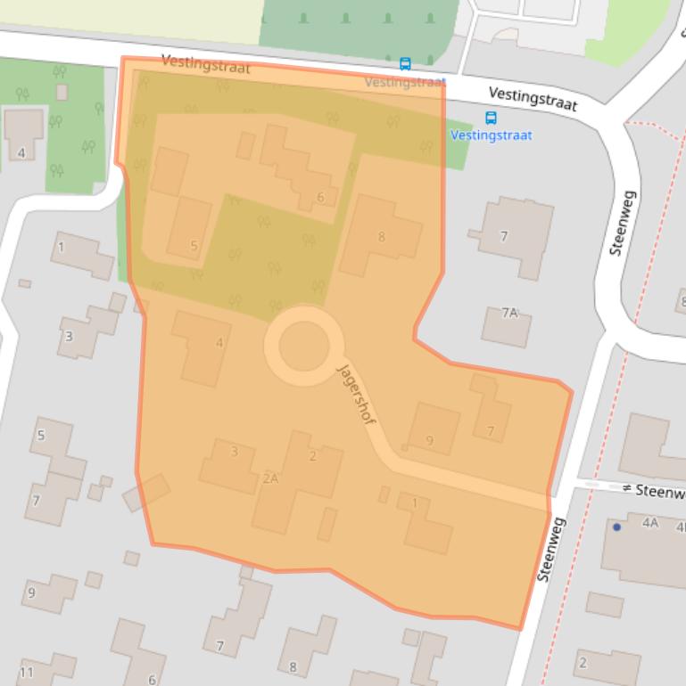 Kaart van postcodegebied 5156CS.