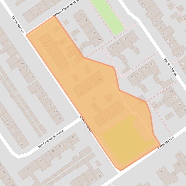 Kaart van postcodegebied 5156LA.