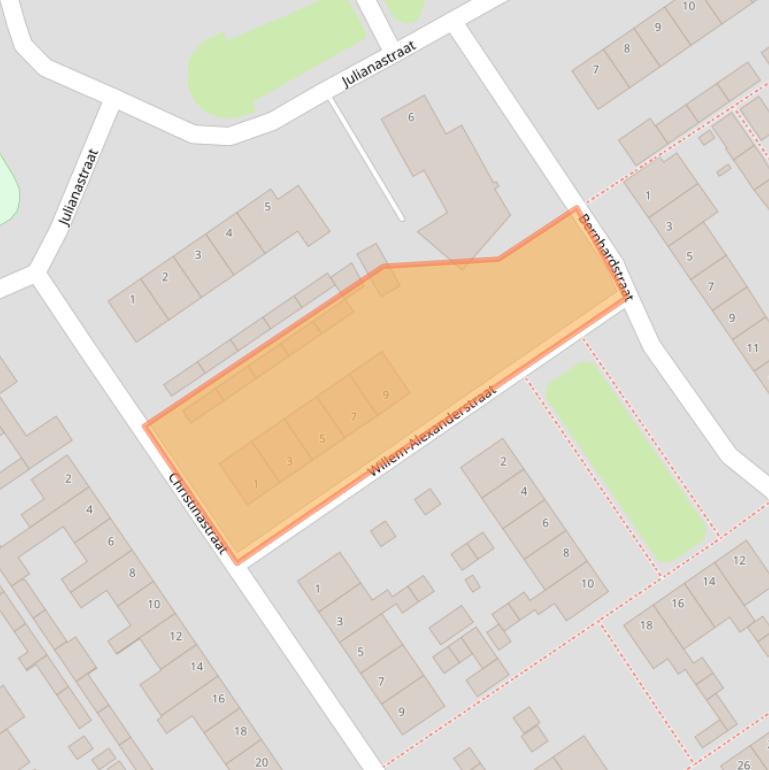 Kaart van postcodegebied 5156LC.