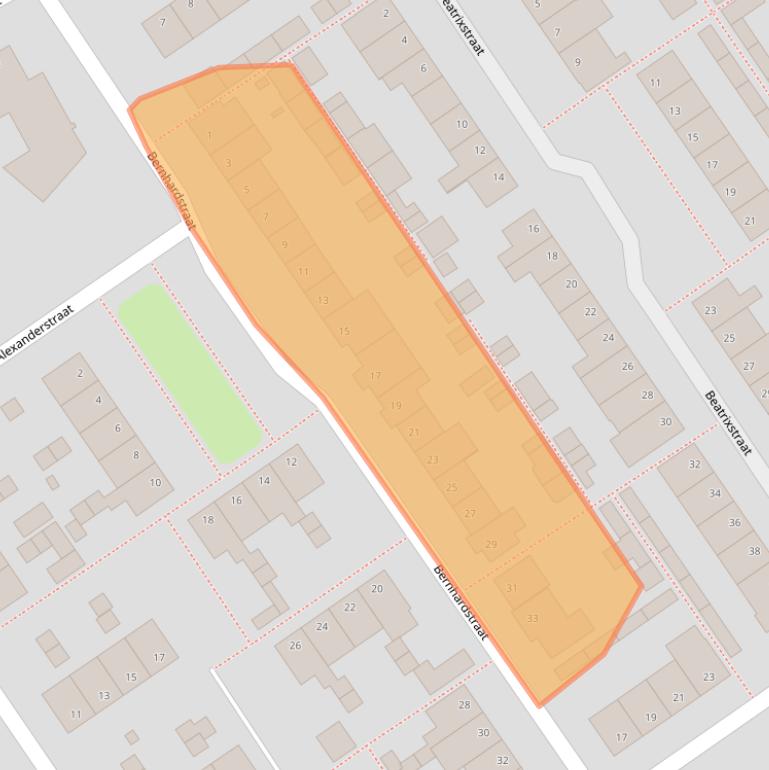 Kaart van postcodegebied 5156LD.