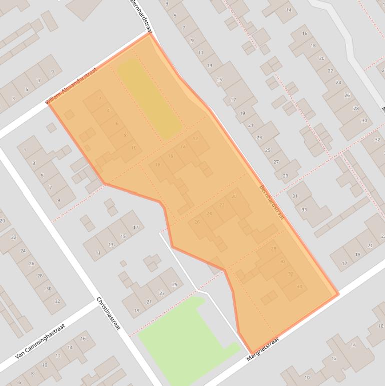 Kaart van postcodegebied 5156LE.