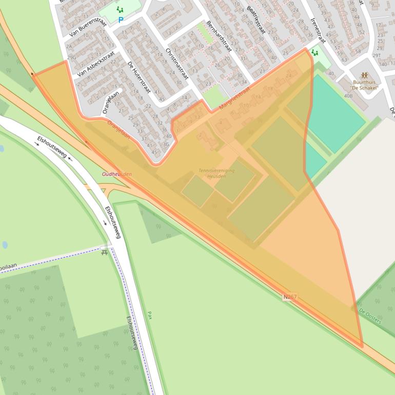Kaart van postcodegebied 5156LL.