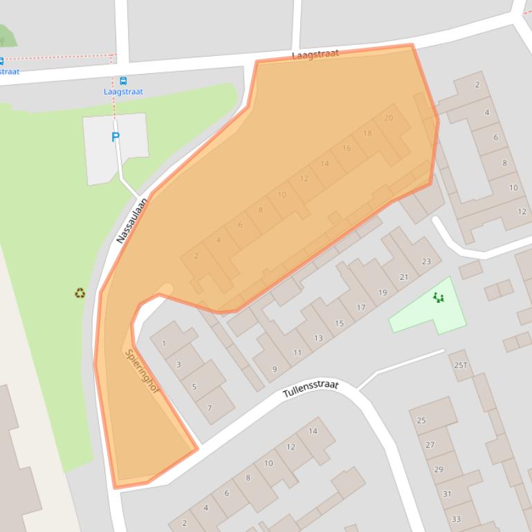 Kaart van postcodegebied 5156LN.