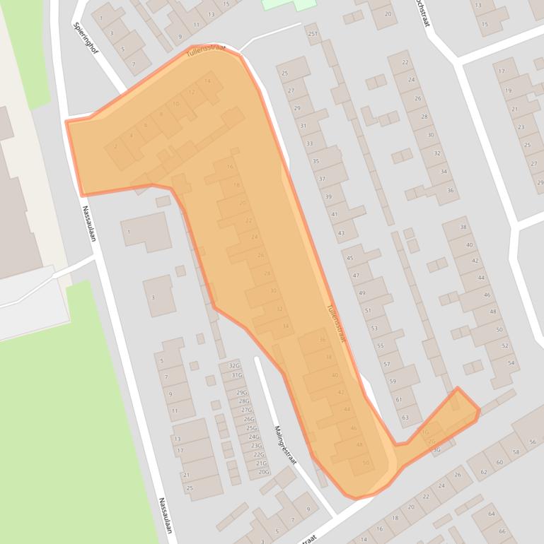 Kaart van postcodegebied 5156LS.
