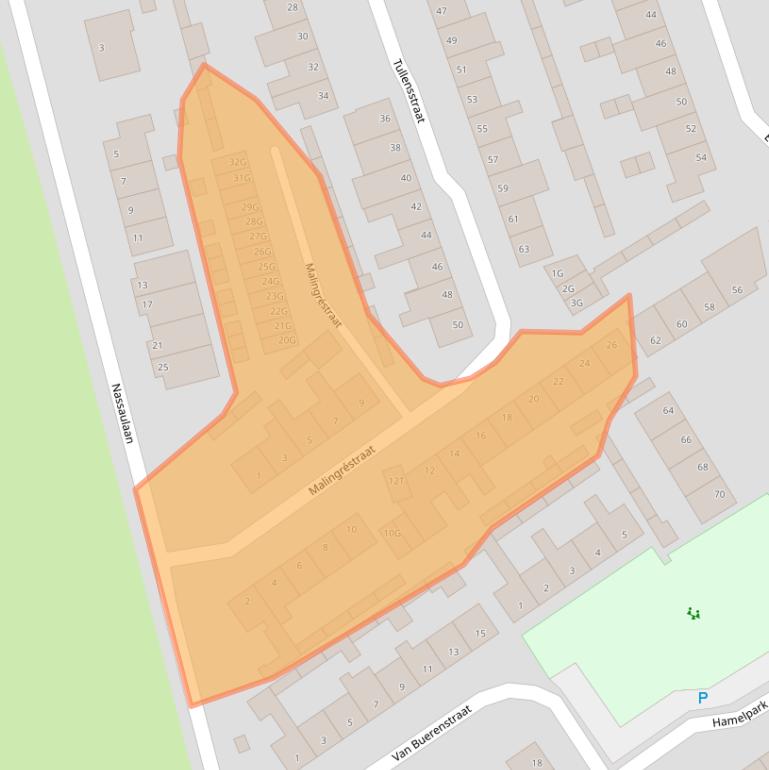 Kaart van postcodegebied 5156LT.