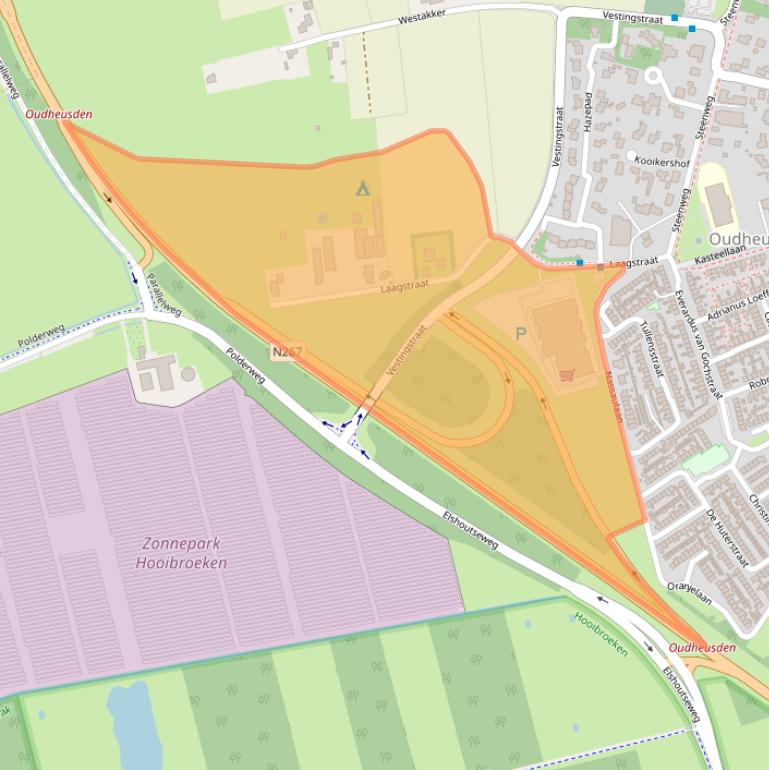 Kaart van postcodegebied 5156NH.