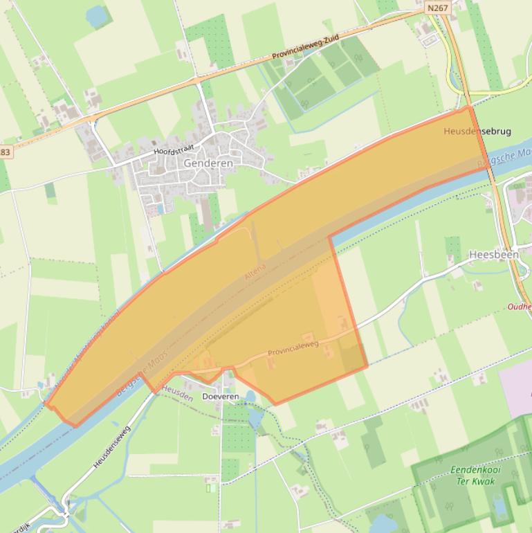 Kaart van postcodegebied 5157ND.