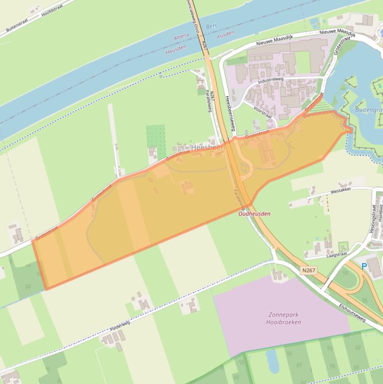 Kaart van postcodegebied 5158NA.